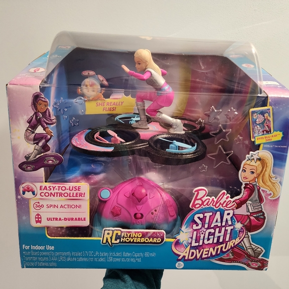 SHE REALLY FLIES! Barbie Star Light Adventure RC Flying Board Mattel, RARE - Picture 8 of 9